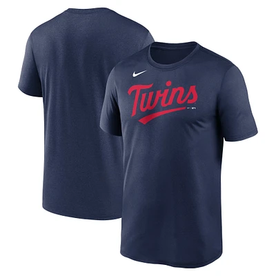 T-shirt Nike Minnesota Twins New Legend Wordmark pour homme - Bleu marine