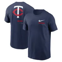 T-shirt à épaules dénudées Nike Minnesota Twins pour homme - Bleu marine