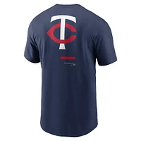 T-shirt à épaules dénudées Nike Minnesota Twins pour homme - Bleu marine