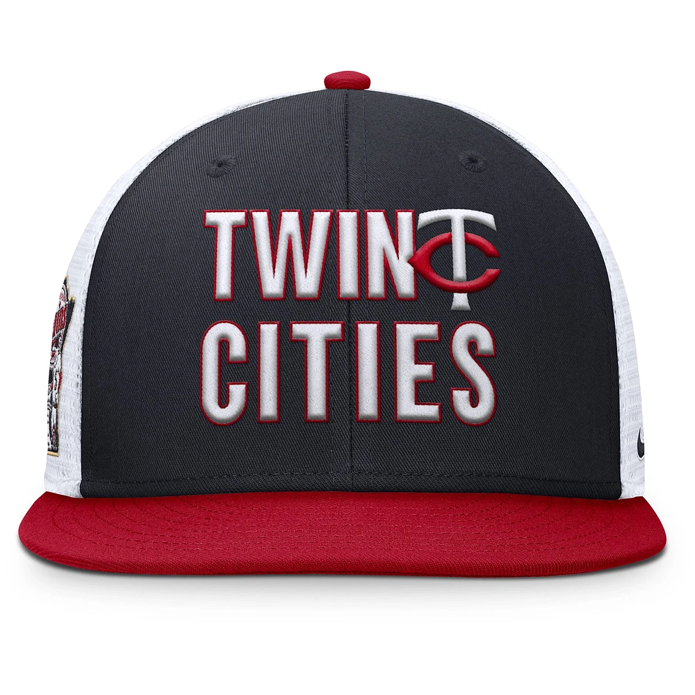 Men's Nike  Navy Minnesota Twins Pro Trucker Snapback Hat