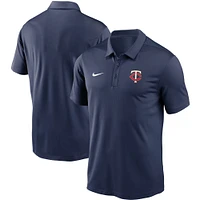 Polo de performance franchise avec logo l'équipe des Minnesota Twins Nike bleu marine pour hommes