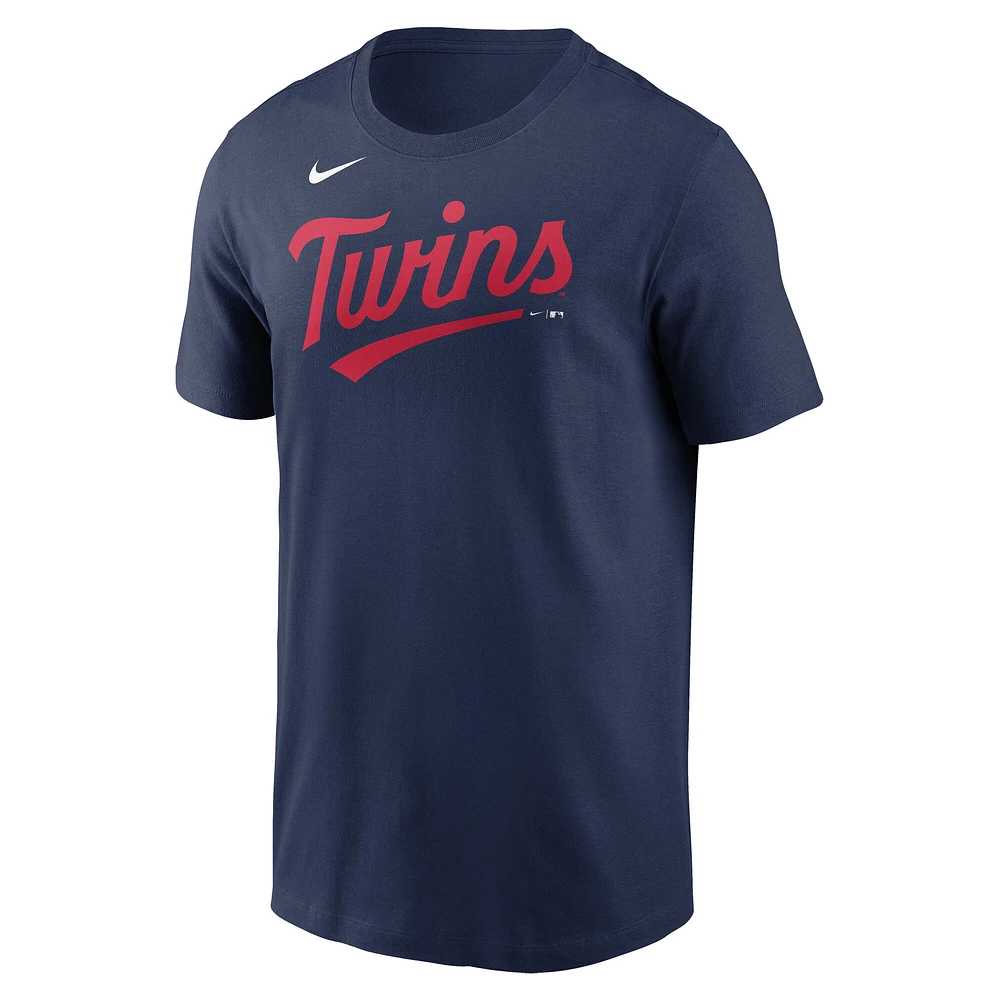 Men's Nike Navy Minnesota Twins Wordmark T-Shirt