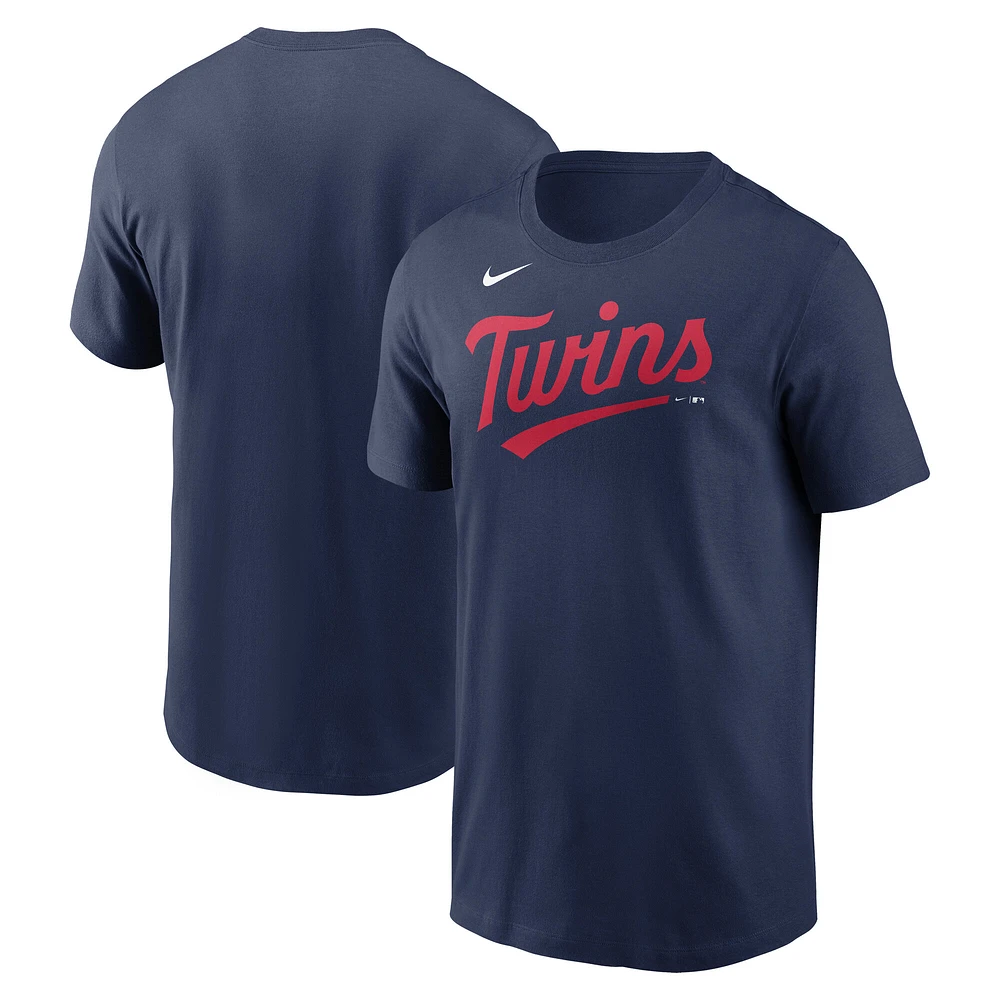 Men's Nike Navy Minnesota Twins Wordmark T-Shirt