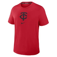 Men's Nike Red Minnesota Twins Authentic Collection Early Work Tri-Blend Performance T-Shirt
