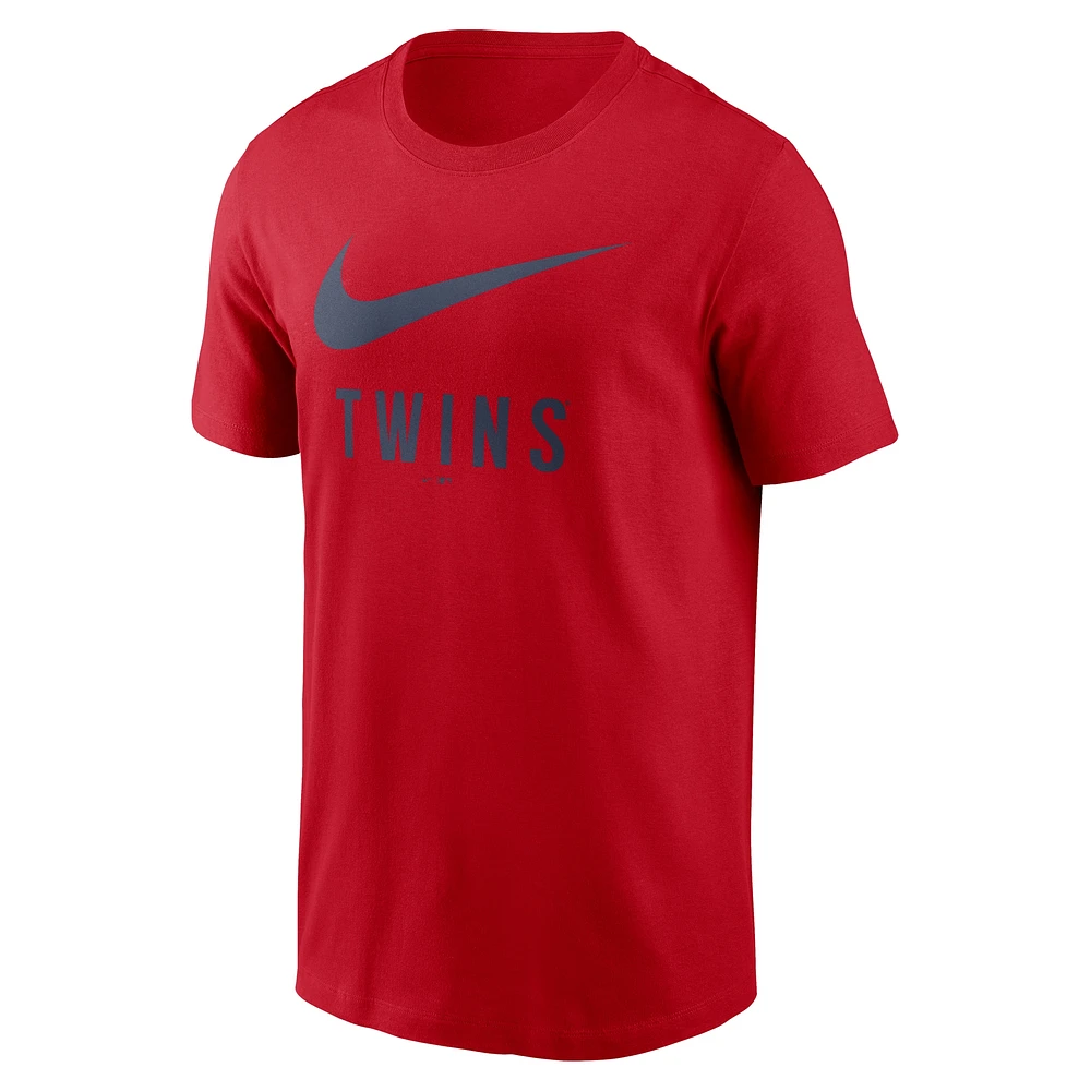 Men's Nike Red Minnesota Twins Swoosh T-Shirt