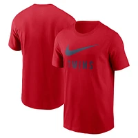 Men's Nike Red Minnesota Twins Swoosh T-Shirt
