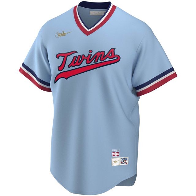 Maillot de joueur Nike Rod Carew pour hommes, bleu clair, Minnesota Twins Road Cooperstown Collection