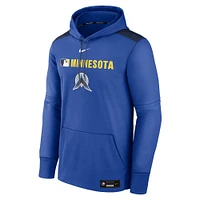 Men's Nike  Royal Minnesota Twins Authentic Collection City Connect Therma Pullover Hoodie