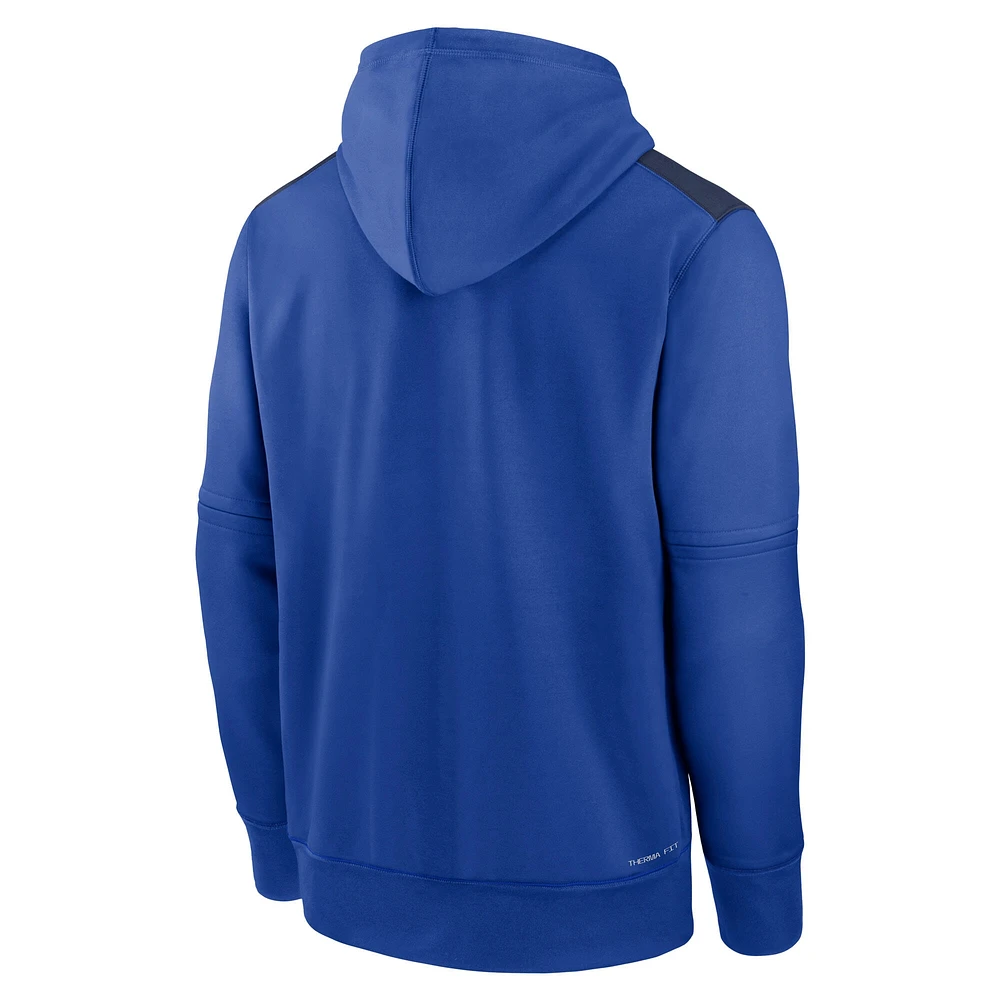 Men's Nike  Royal Minnesota Twins Authentic Collection City Connect Therma Pullover Hoodie