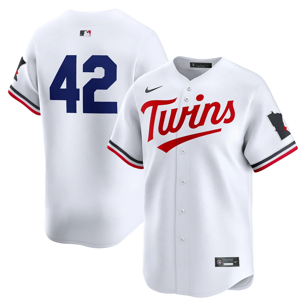 Men's Nike  White Minnesota Twins 2024 Jackie Robinson Day Home Limited Jersey