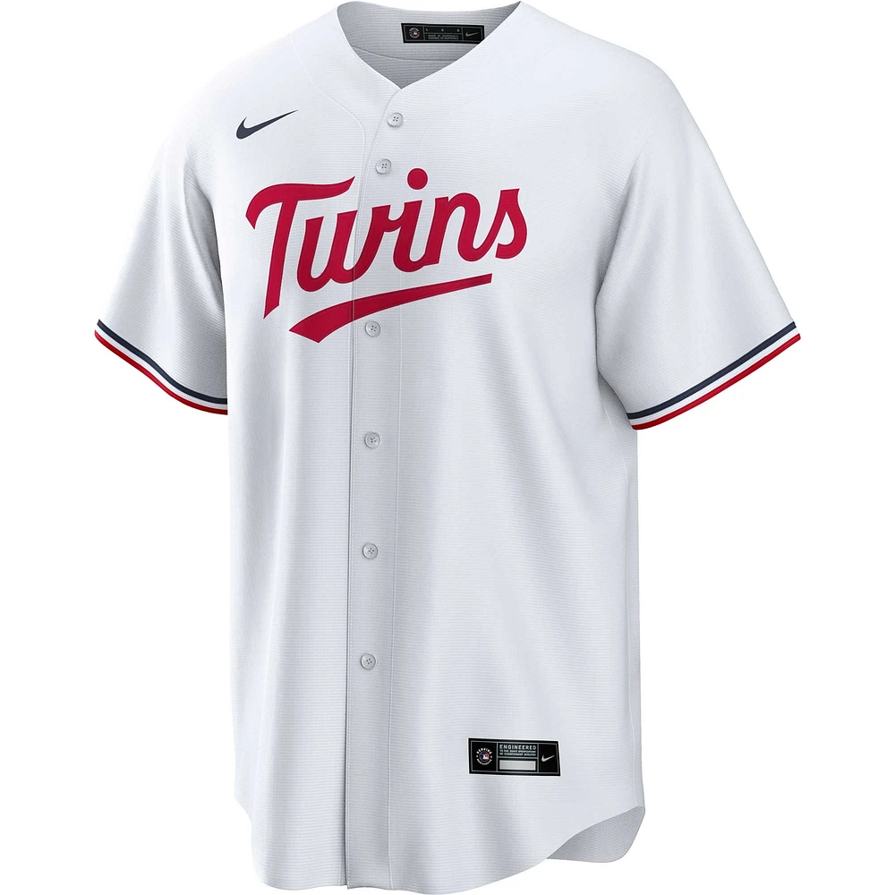 Maillot réplique de l'équipe à domicile des Twins du Minnesota Nike blanc pour homme