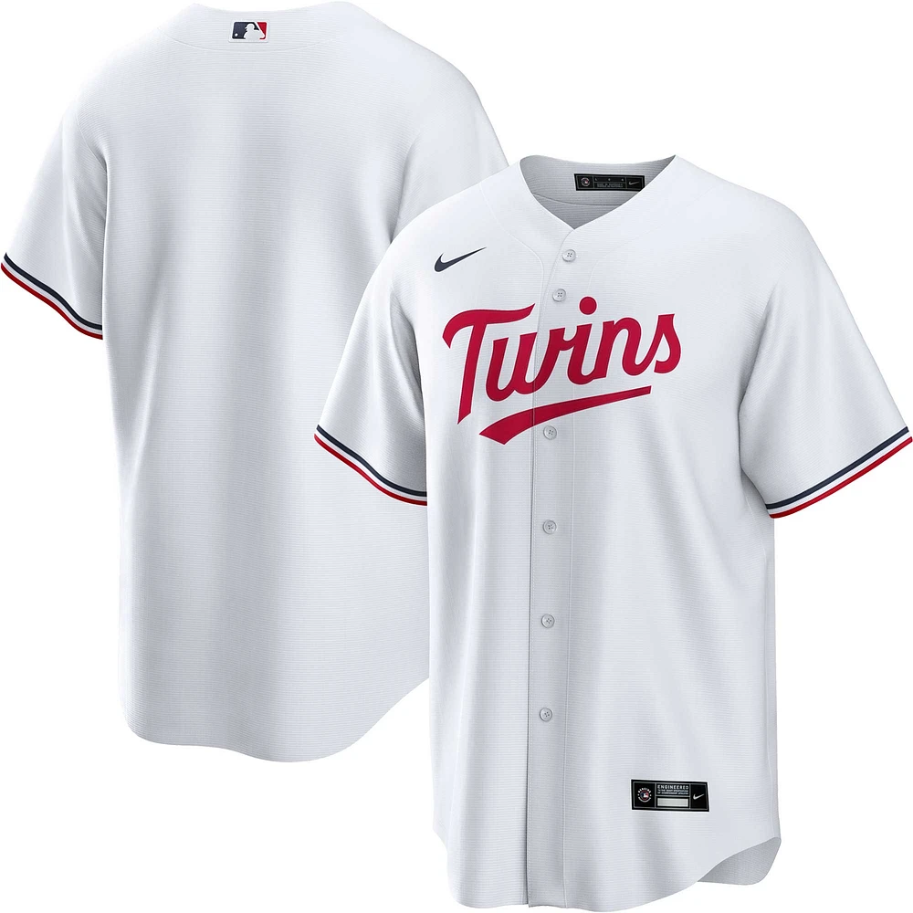 Maillot réplique de l'équipe à domicile des Twins du Minnesota Nike blanc pour homme