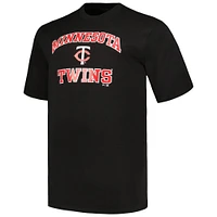 T-shirt pour homme Profile noir/gris chiné Minnesota Twins Big & Tall Combo Pack