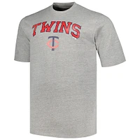 T-shirt pour homme Profile noir/gris chiné Minnesota Twins Big & Tall Combo Pack