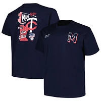 T-shirt pour hommes Profile Navy Minnesota Twins Big & Tall Split Zone