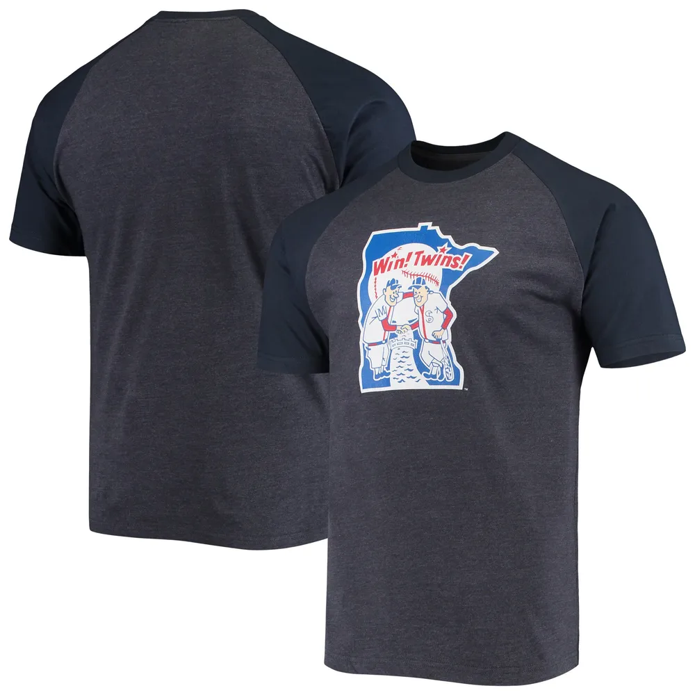 Chicago Cubs Stitches Youth Raglan T-Shirt - Heathered Royal