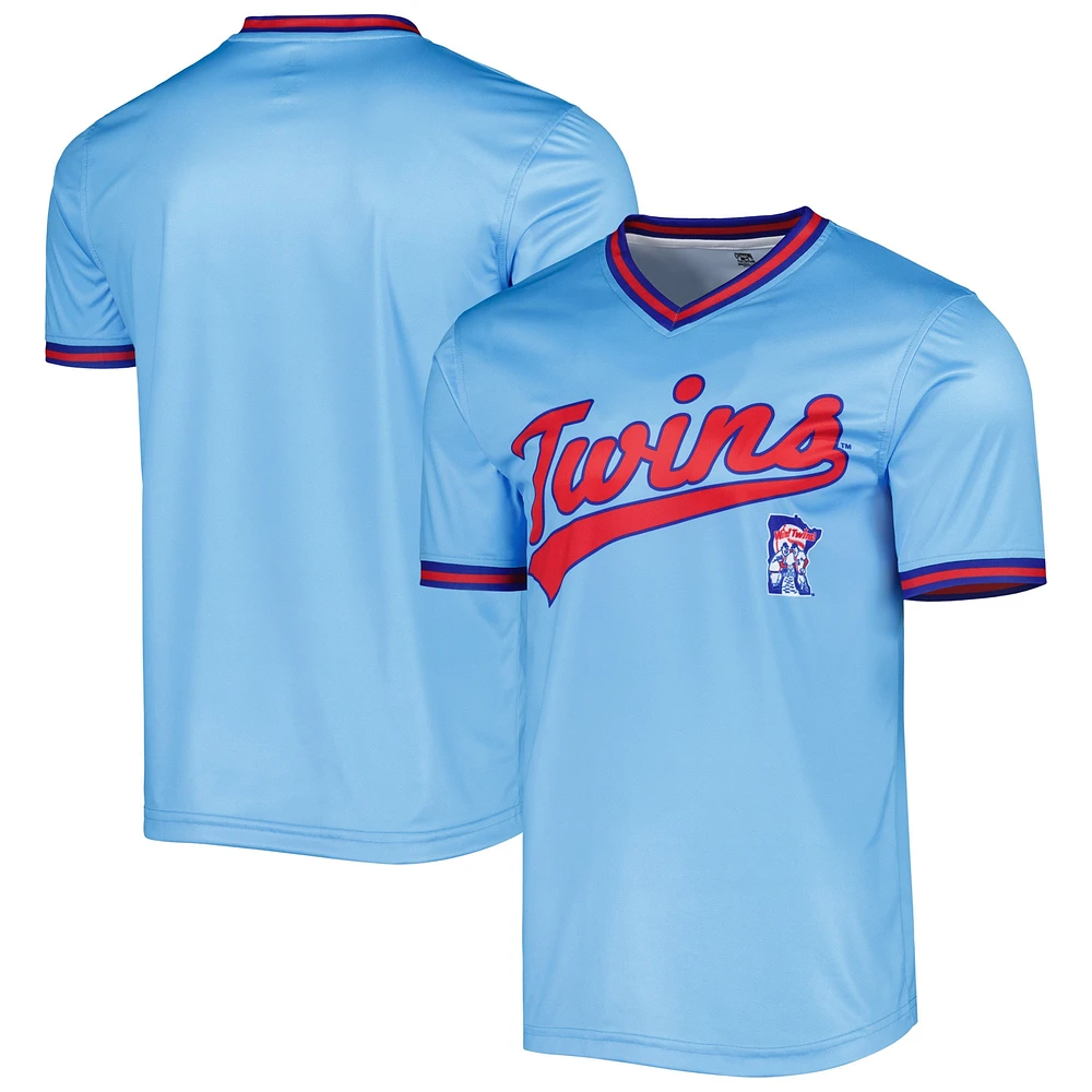 Maillot Homme Stitches Bleu Clair Minnesota Twins Cooperstown Collection Team