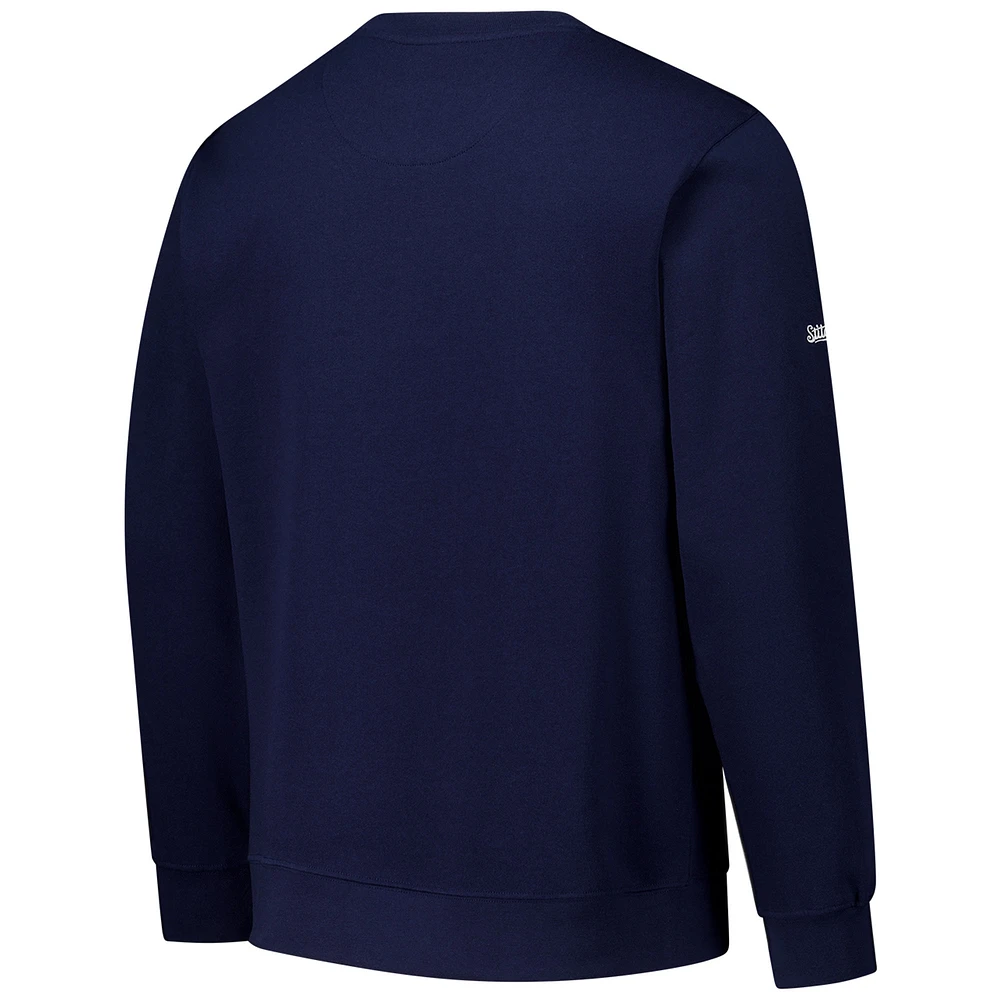 Sweat-shirt à enfiler bleu marine pour homme avec points de suture des Twins du Minnesota