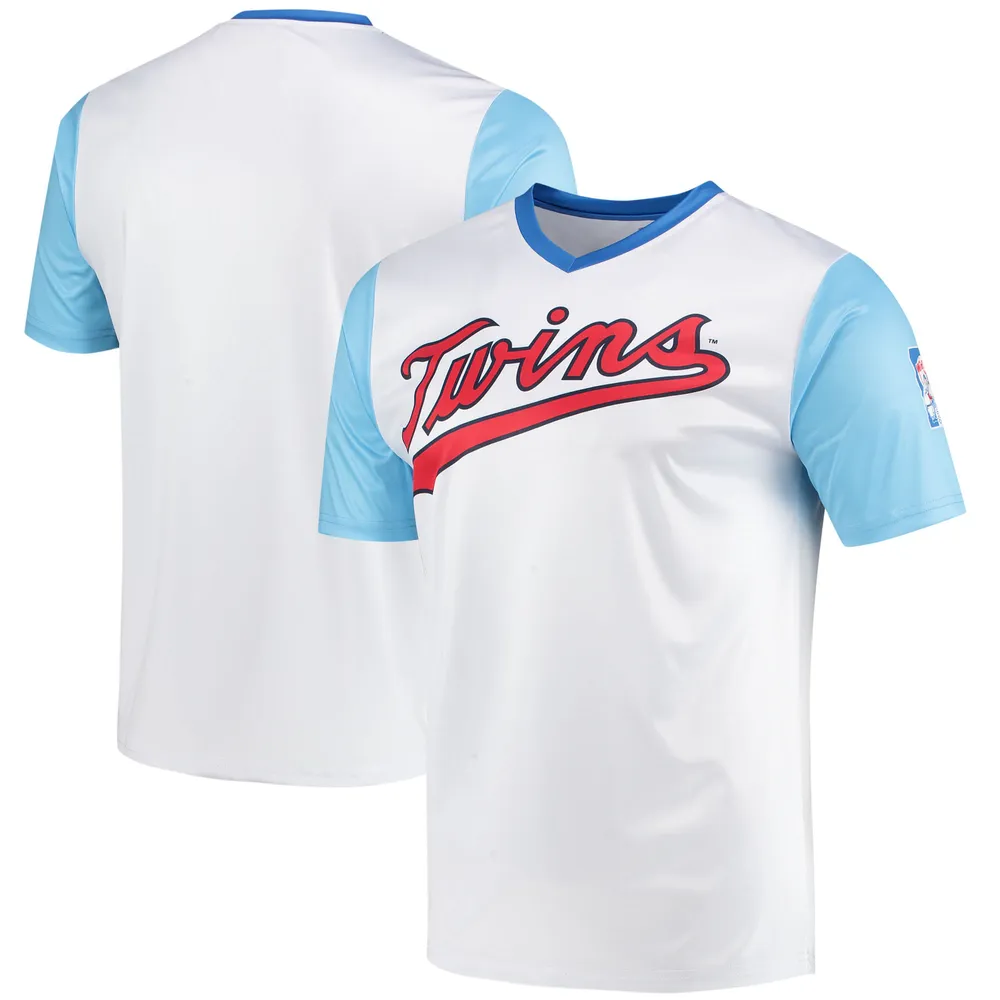 Lids Minnesota Twins Stitches Cooperstown Collection Wordmark V-Neck Jersey  - White