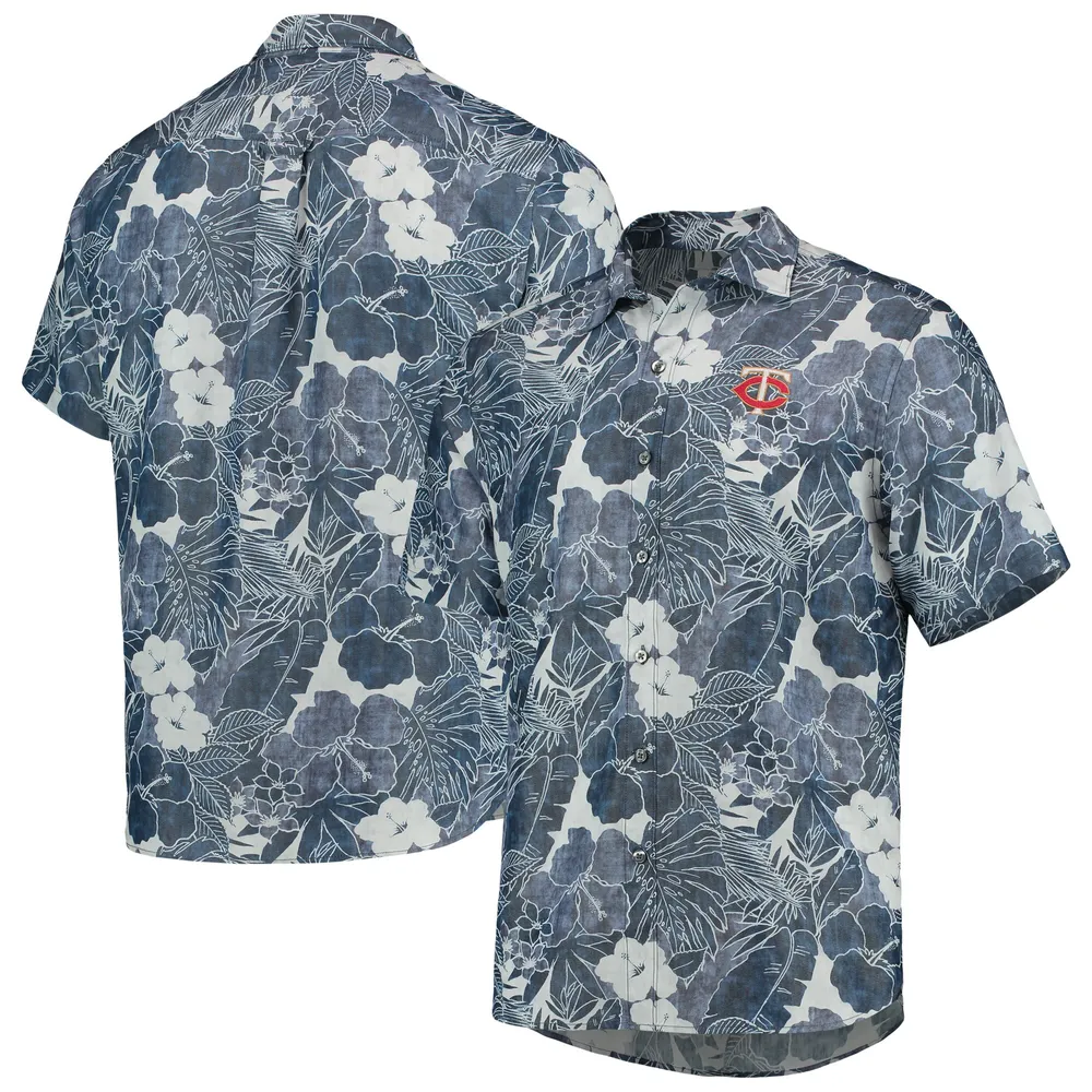 Lids Minnesota Twins Tommy Bahama Coconut Point Playa Floral Button-Up Shirt  - Navy