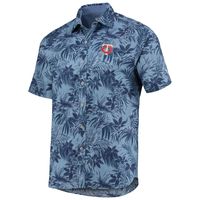 Men's Tommy Bahama Navy Minnesota Twins Sport Reign Forest Fronds Button-Up Shirt