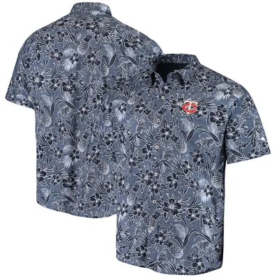 Minnesota Twins Tommy Bahama Sport Tiki Luau Button-Up Shirt - Navy