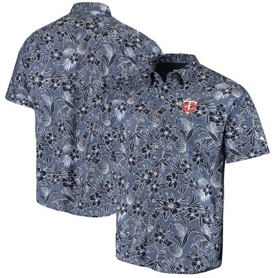 Chicago Bears Tommy Bahama Women's Sport Frondly Fan Linen Button-Down Shirt  - Navy