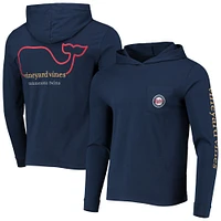 Men's Vineyard Vines Navy Minnesota Twins Long Sleeve Hoodie T-Shirt