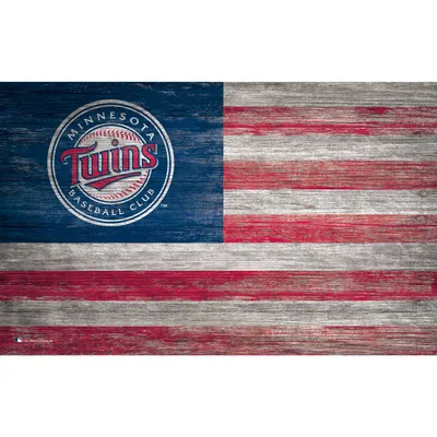 Minnesota Twins 11'' x 19'' Distressed Flag Sign