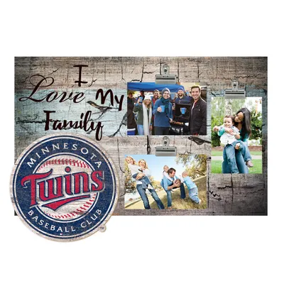 Minnesota Twins 11" x 19" I Love My Family Clip Photo Frame