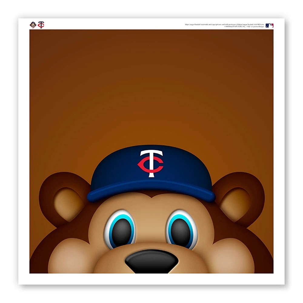 Minnesota Twins 12" x 12" T.C. Bear Poster Print