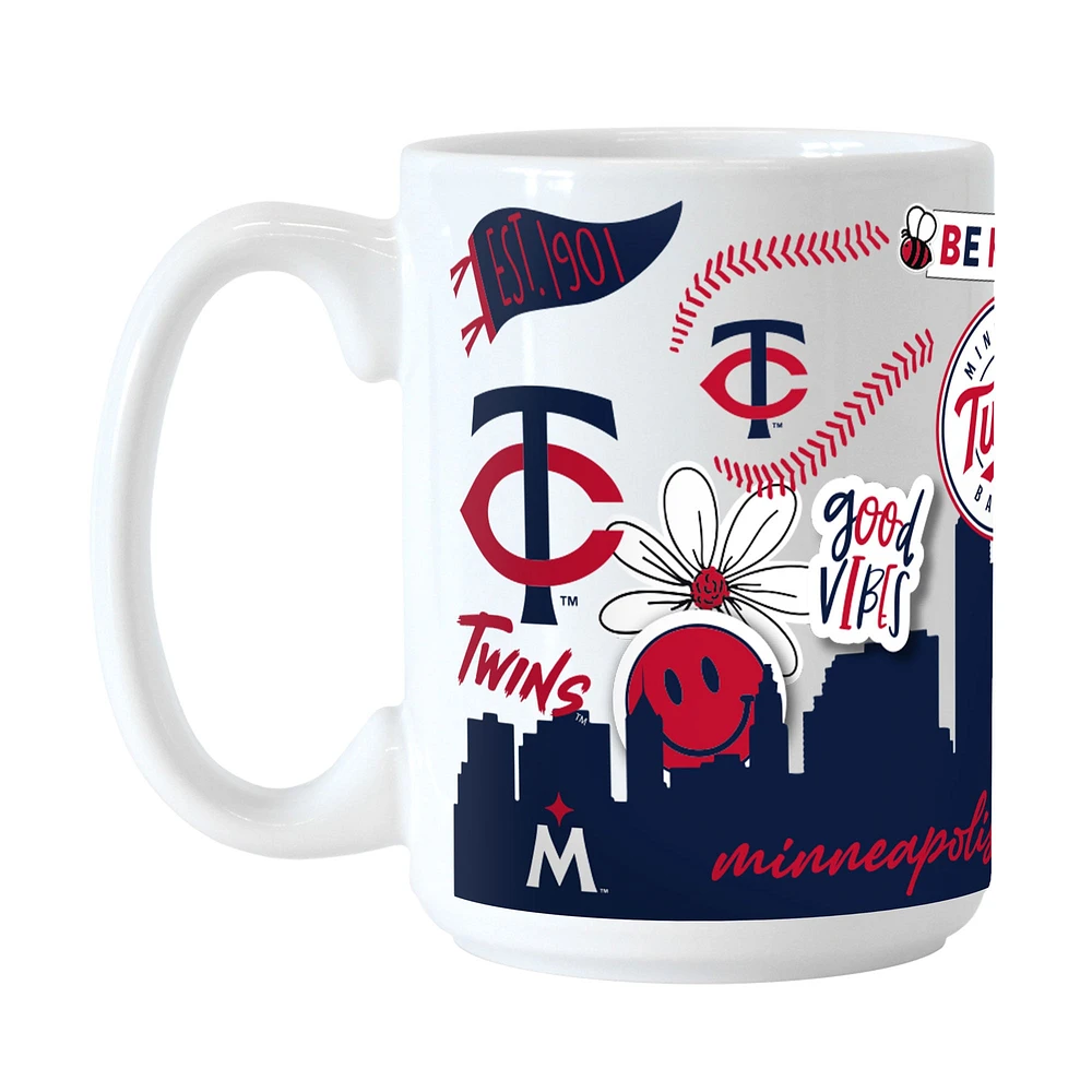 Twins du Minnesota 15 oz. Tasse en céramique indigène