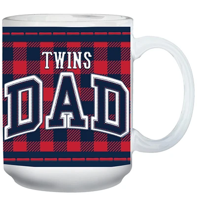 Twins du Minnesota 15 oz. Tasse de fête des pères Team Buffalo à carreaux