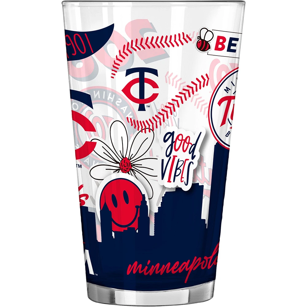 Twins du Minnesota 16 oz. Verre à pinte indigène