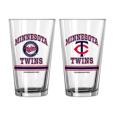 Jumeaux du Minnesota 16oz. Verre à pinte, paquet de deux