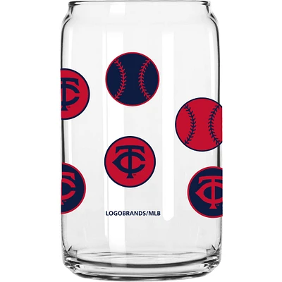 Twins du Minnesota 16 oz. Smiley peut verre