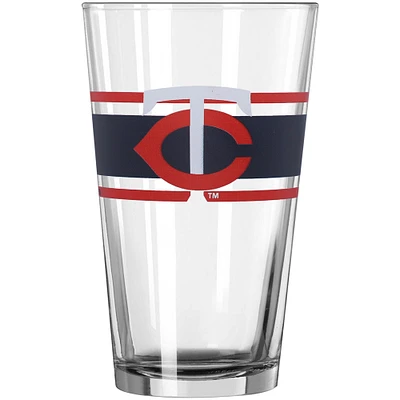 Twins du Minnesota 16 oz. Verre à pinte à rayures