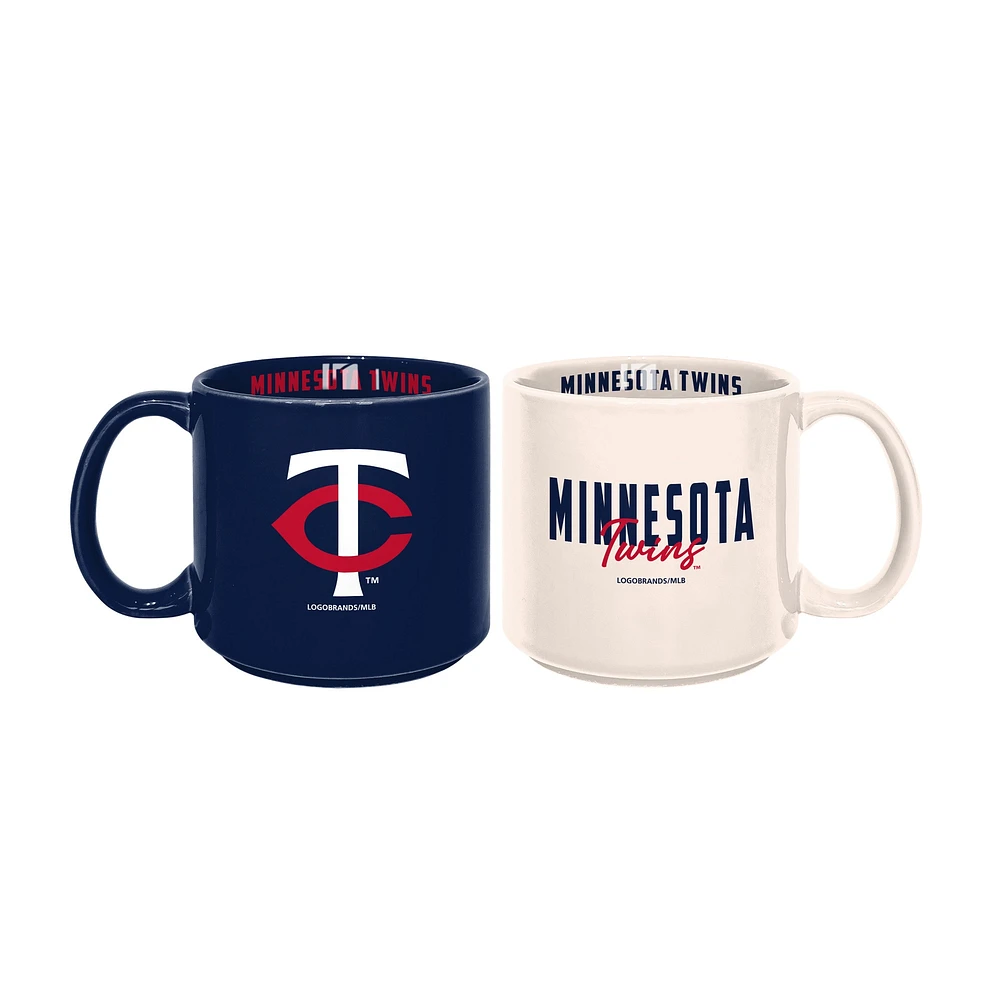 Lot de 2 tasses empilables de 15 oz des Twins du Minnesota