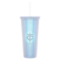 Minnesota Twins 24oz. Iridescent Studded Travel Tumbler with Straw