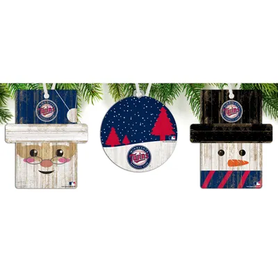 Minnesota Twins 3-Pack Ornament Set