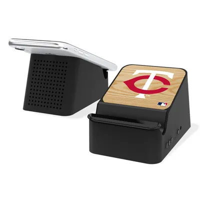 Minnesota Twins 5-Watt Baseball Bat Design Wireless Charging Station and Bluetooth Speaker