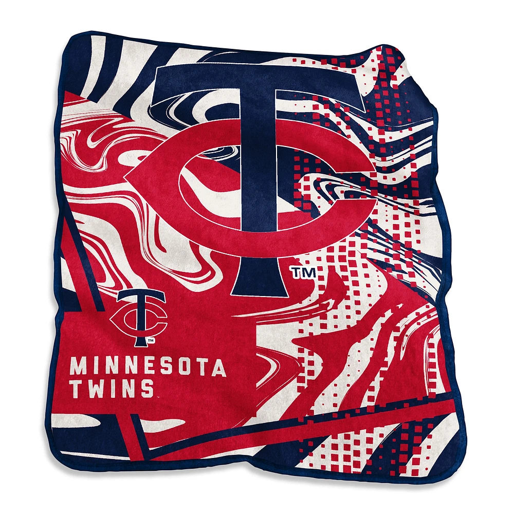 Minnesota Twins Couverture tourbillonnante Raschel 127 x 152,4 cm