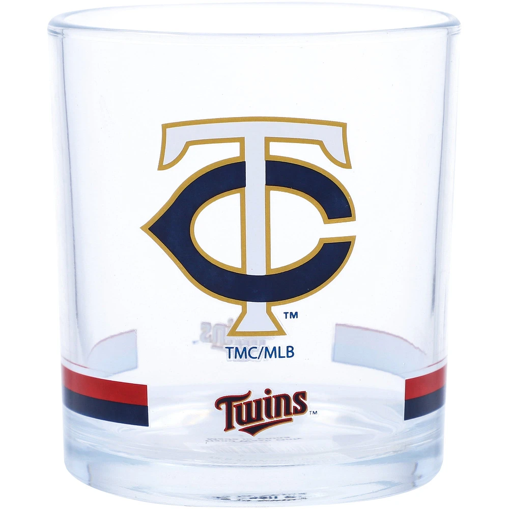 Minnesota Twins Banded Rocks Glass