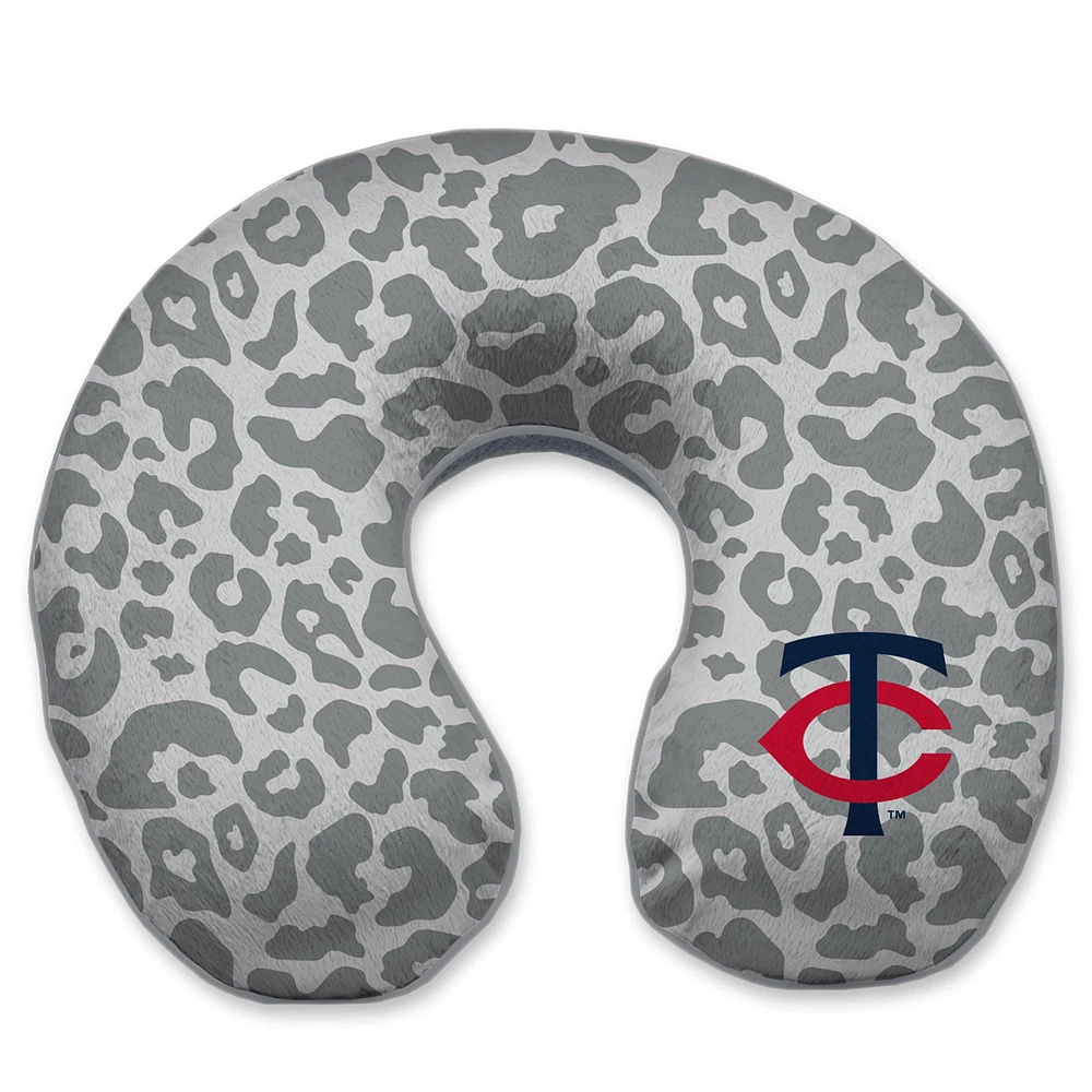 Minnesota Twins Cheetah Print Memory Foam Travel Pillow