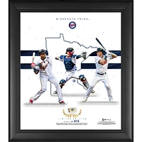 Minnesota Twins Framed 15" x 17" Franchise Foundations Collage with a Piece of Game Used Baseball - Limited Edition of 612