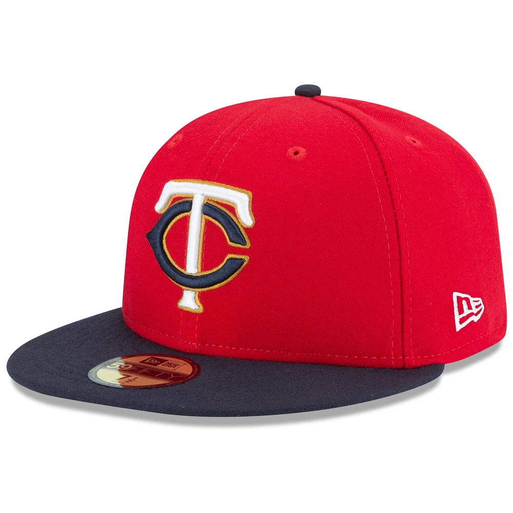 Minnesota Twins New Era Alternate 2 Authentic On Field 59FIFTY - Bonnet ajusté Rouge / Marine