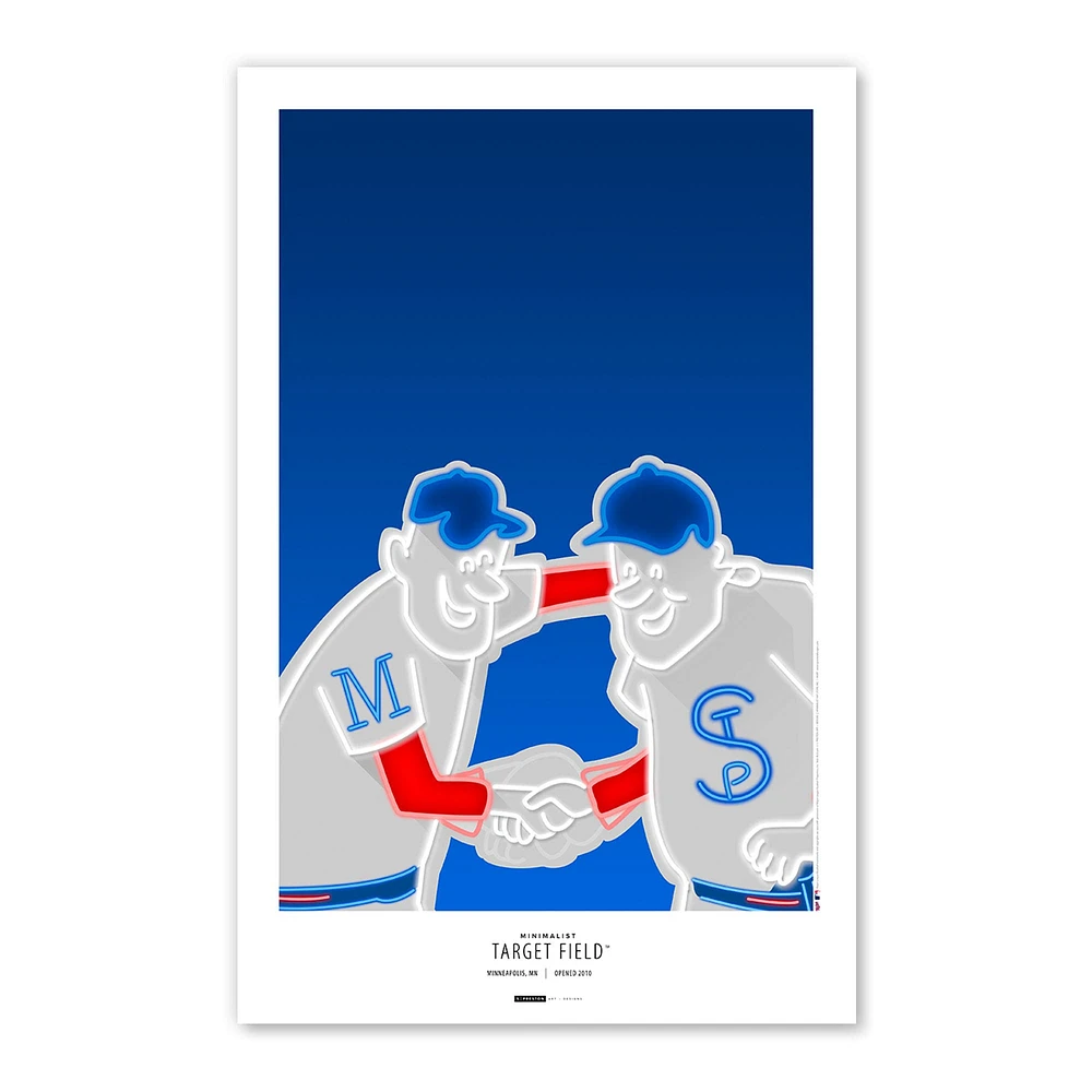 Minnesota Twins Target Field 11'' x 17 '' Minimalist Stadium Poster Impression artistique