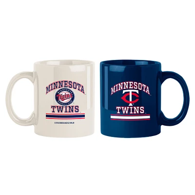 Lot de deux tasses colorées de 15 oz des Twins du Minnesota