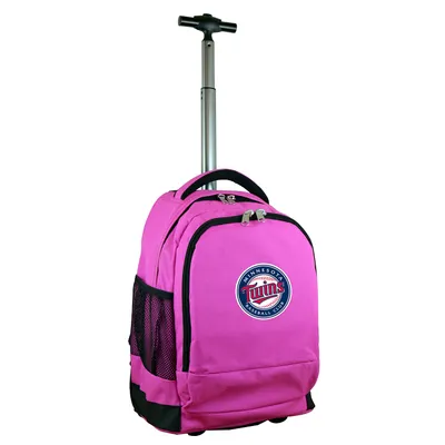 Minnesota Twins MOJO 19'' Premium Wheeled Backpack - Pink