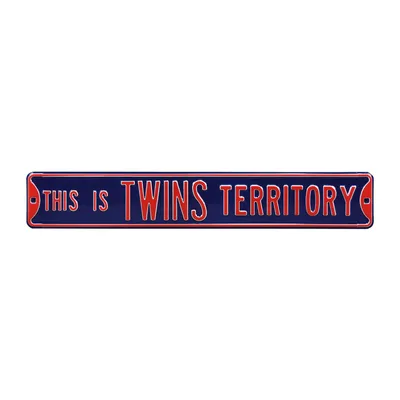 Minnesota Twins 6" x 36" Twins Territory Steel Ave Sign Wall Art - Navy